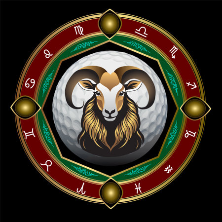 Golf logo vector illustration for program advertising.のイラスト素材