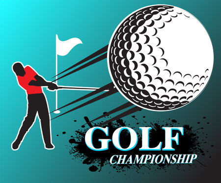 Golf tournament design, vector illustration eps10 graphic background.のイラスト素材
