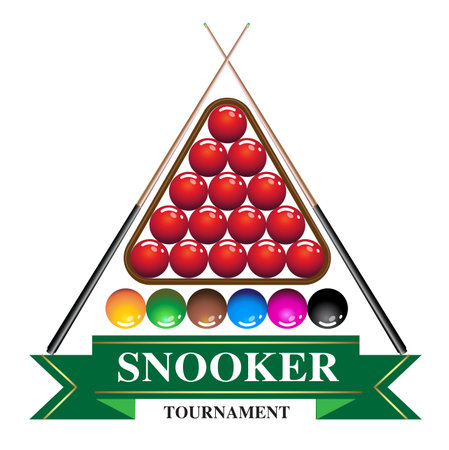 Billiards design over white background, vector illustration. Vector illustration.のイラスト素材