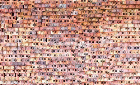 Red brick wall of a building