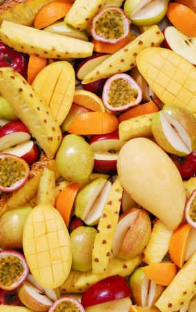 Group of mixed fruits for backgroundの写真素材