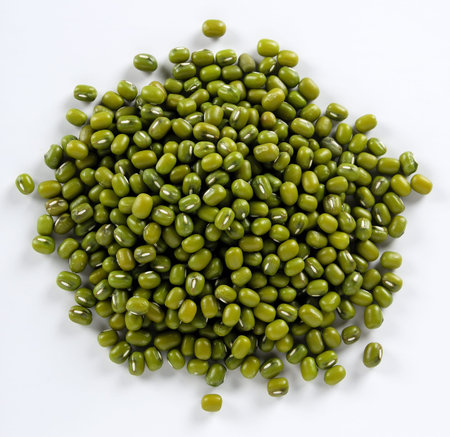 Mung beans isolated on a white background