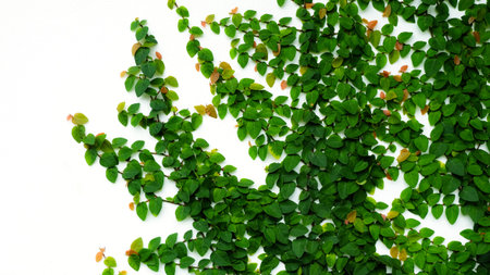 Vine on white walls is beautiful background and texture.