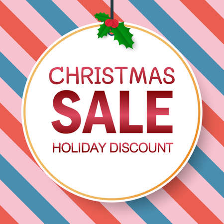 Merry christmas sale design with White Space for Text, vector illustration.のイラスト素材