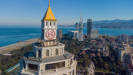 Aerial view of the city of Batumi, Georgia.