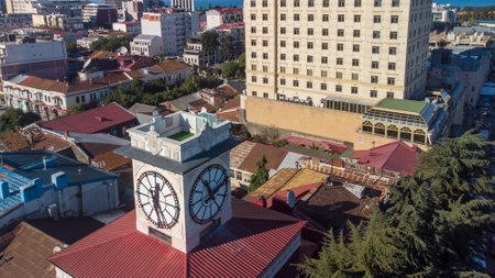 Aerial view of Old Townの写真素材