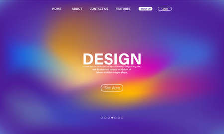 Asbtract Fluid background design. Landing page template.のイラスト素材