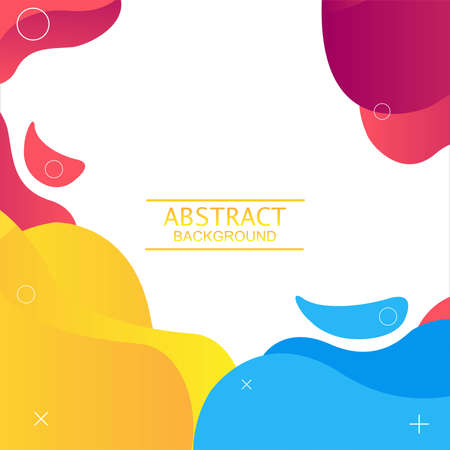 Liquid Color Shape Abstract Backgroundのイラスト素材