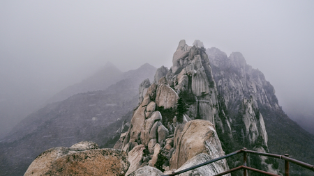 Ulsanbawi in Seoraksan National Park. South Koreaの写真素材