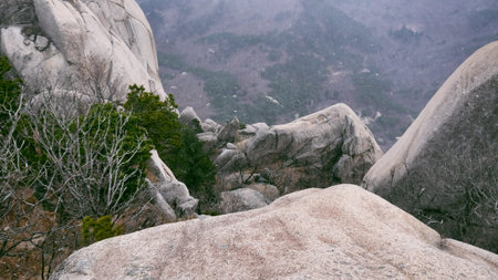 Ulsanbawi in Seoraksan National Park. South Koreaの写真素材