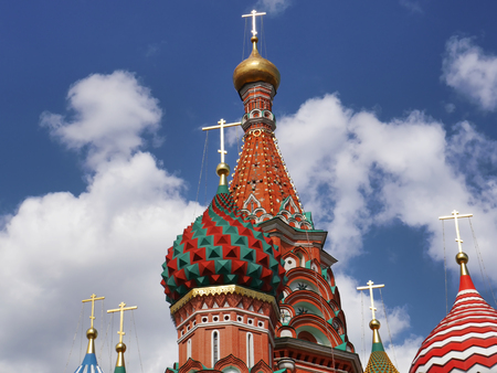 St. Basil Cathedral in Moscow. Russiaの写真素材