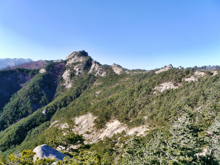 The peak of the peak. Seoraksan National Park. South Koreaの写真素材