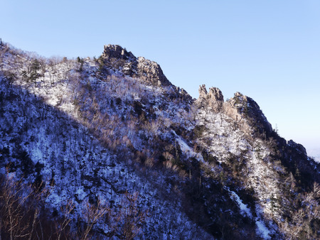 The peak of the peak. Seoraksan National Park. South Koreaの写真素材