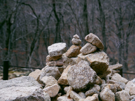 Balance stones in Seoraksan National Park. South Korea