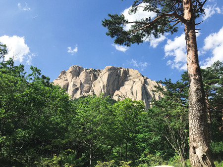 Beautiful mountain landscape in Seoraksan National Park, South Koreaの写真素材