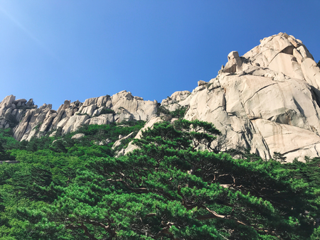 Beautiful mountain landscape in Seoraksan National Park, South Koreaの写真素材