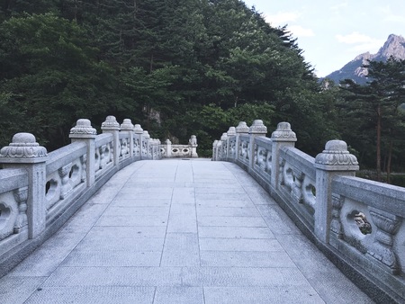 The stone bridge in Seoraksan National Park. South Koreaの写真素材