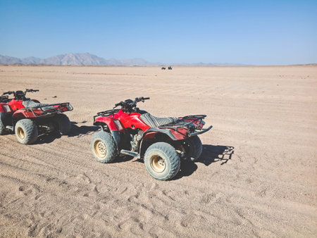 Quad bikes in the desert of Egypt