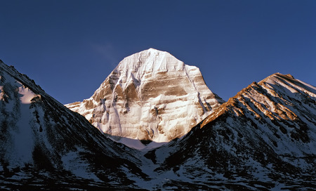 The North Face of Mount Kailash in sunrise time.の写真素材