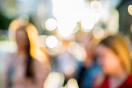 Abstract city bokeh background, street bokeh