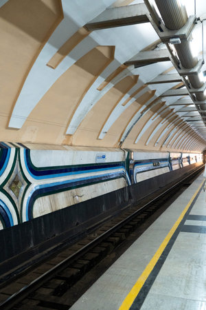 Tashkent, Uzbekistan, March 15 2026: Chorsu metro station in Tashkentのeditorial素材
