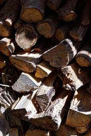 Different shapes and sizes of firewoodの写真素材