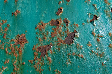A rusting steel door needs some work done