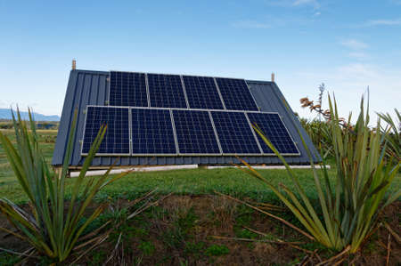 An off grid solar power systemの写真素材