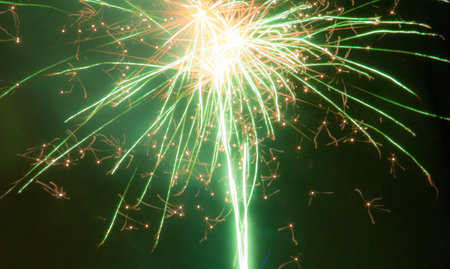 Fireworks celebrating the coming new year.の写真素材