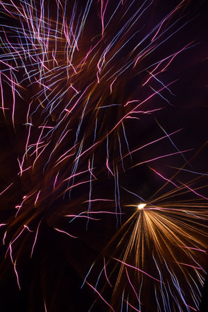 Fireworks celebrating the coming new year.の写真素材