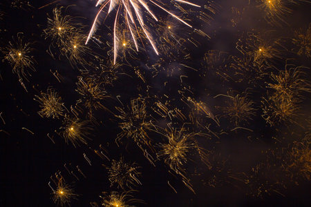 Fireworks celebrating the coming new year.の写真素材