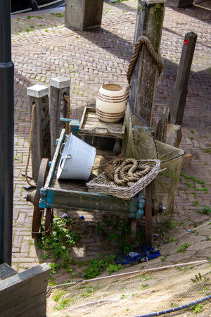 Still life in the harbor of Volendamの写真素材