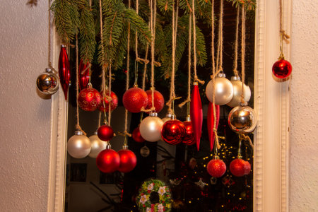 Home improvement with christmas adornmentsの写真素材