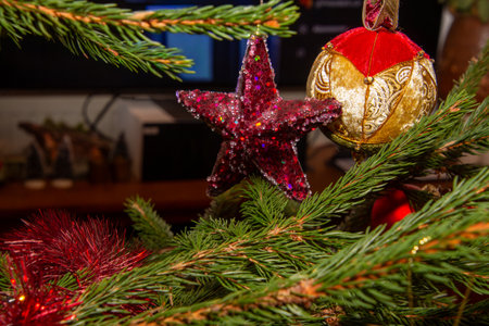 Home improvement with christmas adornmentsの写真素材