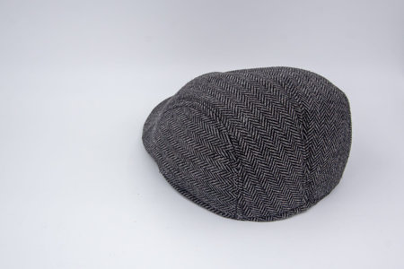 Grey winter cap from polyester and acryl