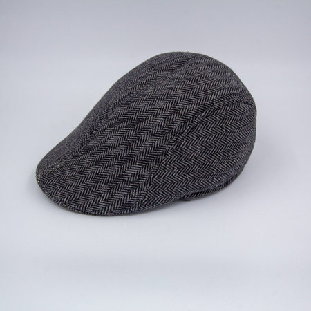 Grey winter cap from polyester and acrylic
