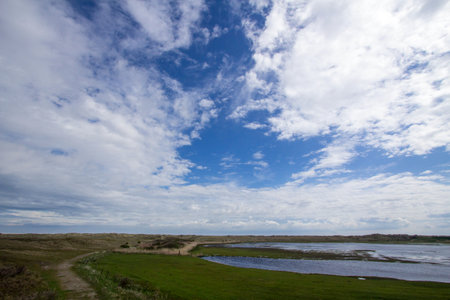 Cloudscape on the island Texel in the Netherlandsのeditorial素材