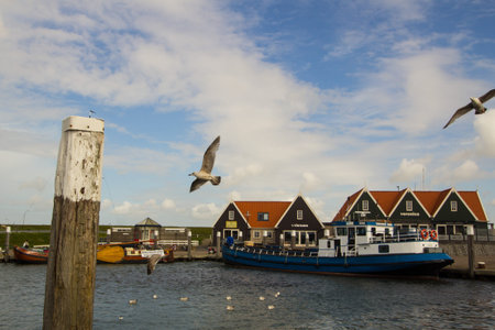 Oudeschild, Texel, the Netherlands, 6 May 2015. Harbor. For editorial only.のeditorial素材