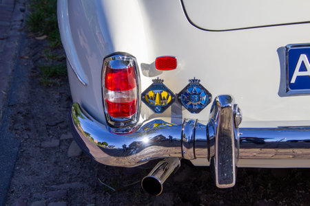 Backlight of a Mercedes 190SL classic vintage car.