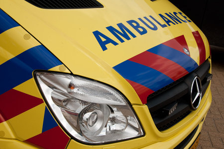 Front side of an ambulance carのeditorial素材