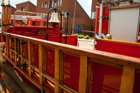Vintage fire brigade truck of Tielのeditorial素材