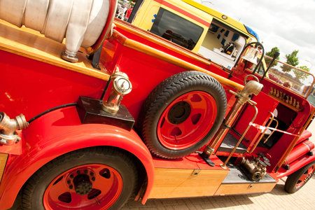Vintage fire brigade truck of Tiel