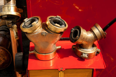 Vintage fire brigade truck of Tielのeditorial素材