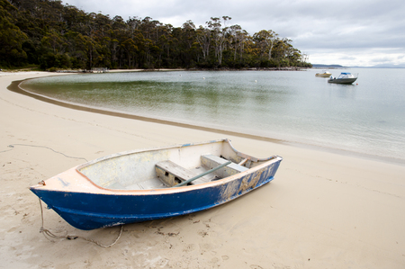 Wooden Boat - Cockle Creek - Tasmaniaの写真素材