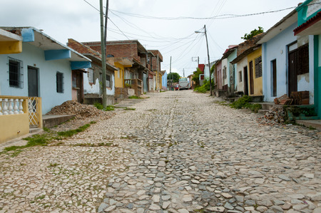Cobble Street - Trinidad - Cubaの写真素材