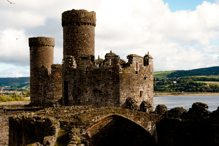 Conwy Castle - Wales - UKのeditorial素材