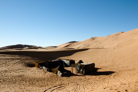 Berber Tents in Merzouga Dunes - Moroccoの写真素材