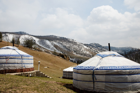 Yurts - Mongoliaの写真素材