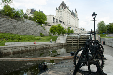 Rideau Canal Locks - Ottawa - Canadaの写真素材