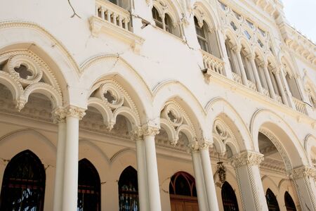 Damaged Vergara Palace from 2010 Earthquake - Vina Del Mar - Chileの写真素材